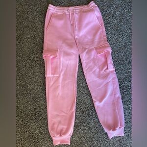 Pink cargo sweats